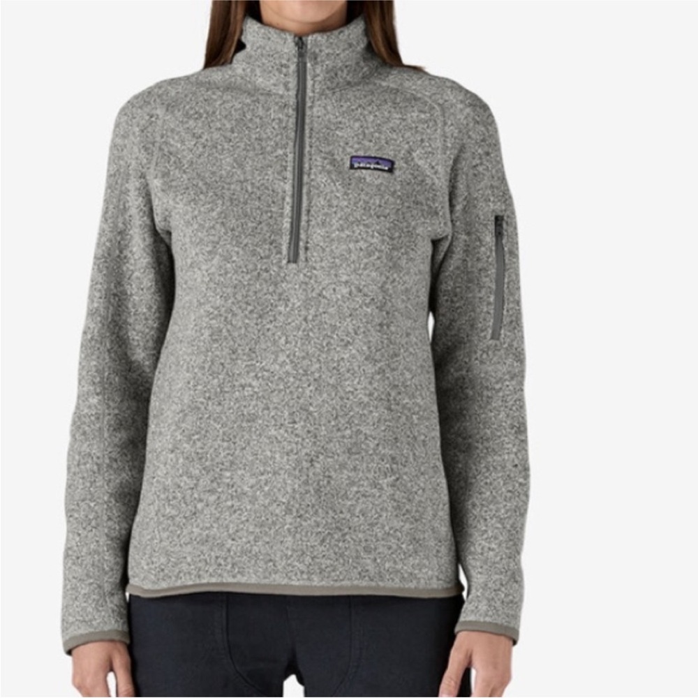 Patagonia Women’s Better Sweater Quarter Zip Fleece Light, Gray Heather, Large - Picture 14 of 16